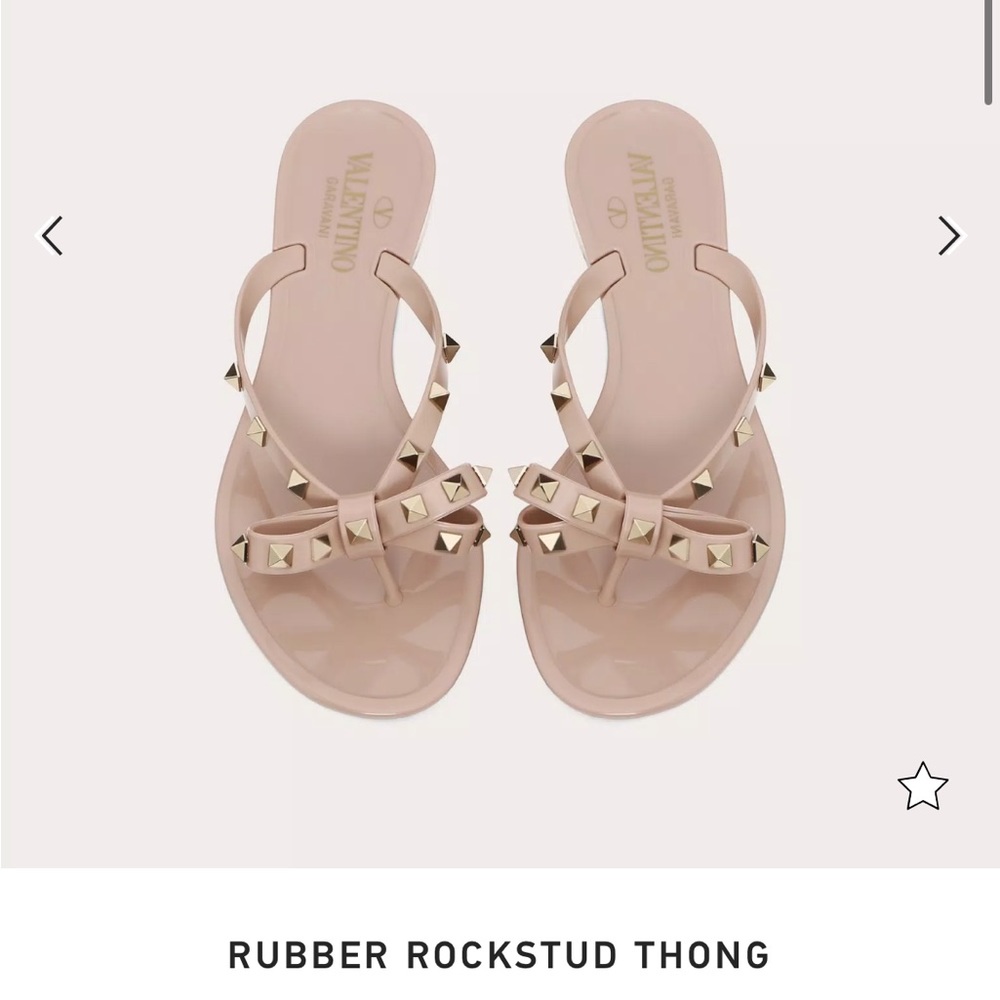 VALENTINO RUBBER ROCKSTUD THONG
